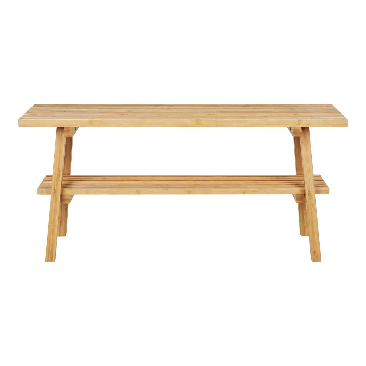 HOUSE NORDIC Ember benk, med hylle - naturlig bambus (28x70)