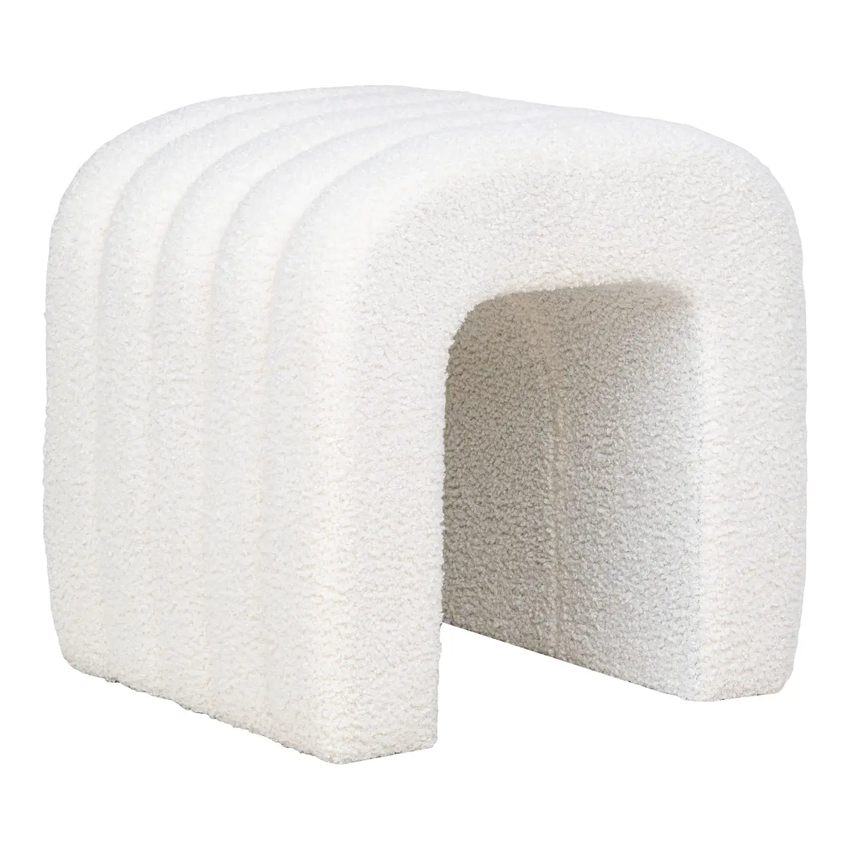 HOUSE NORDIC puff, boucl&eacute;, hvit, 41x36,5 cm, HN1234