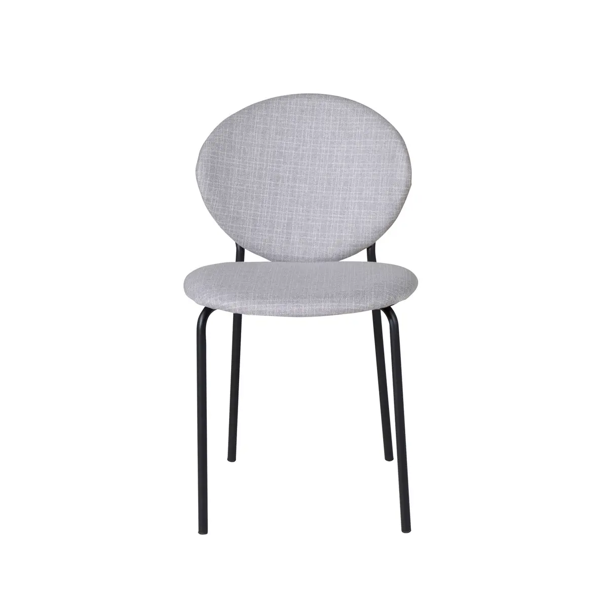 VENTURE DESIGN Vault spisestuestol - grå polyester og sort metall