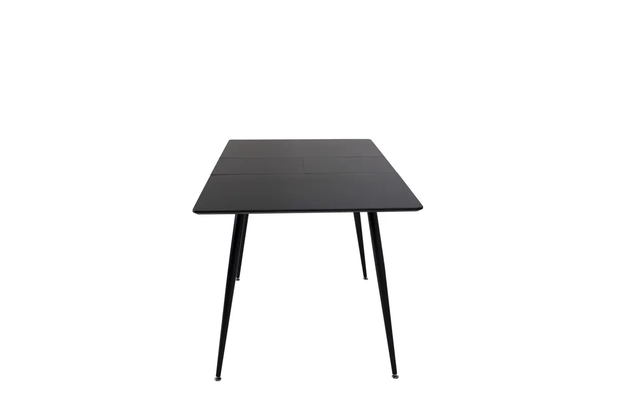 Venture Design Silar spisebord, med butterfly bordplate - svart melamin og svart metall (120x80)