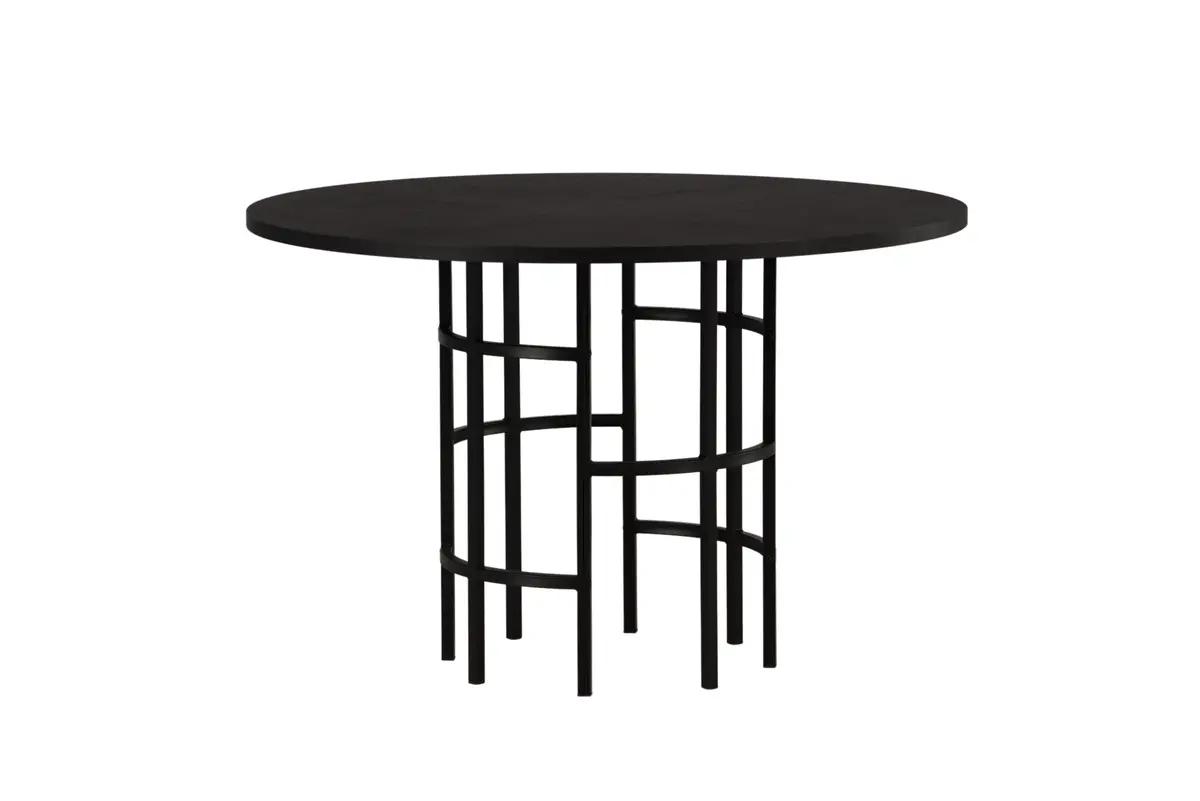 VENTURE DESIGN Copenhagen spisebord, rundt - svart finer (Ø115)