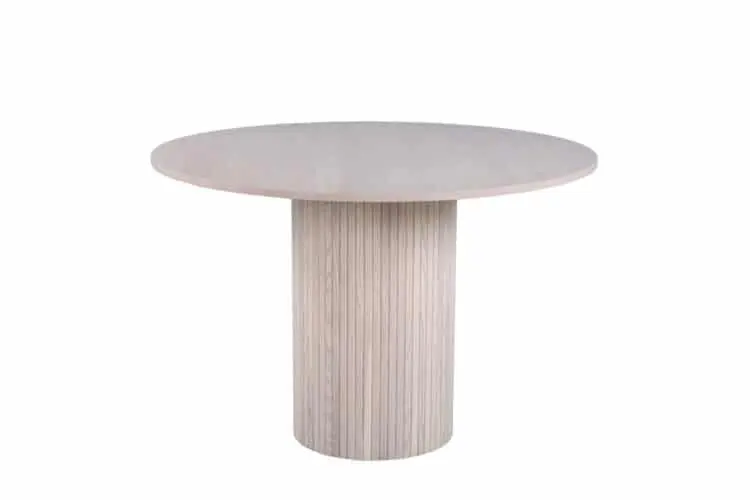 VENTURE DESIGN Bianca spisebord, rundt - hvitkalket finer (Ø110)