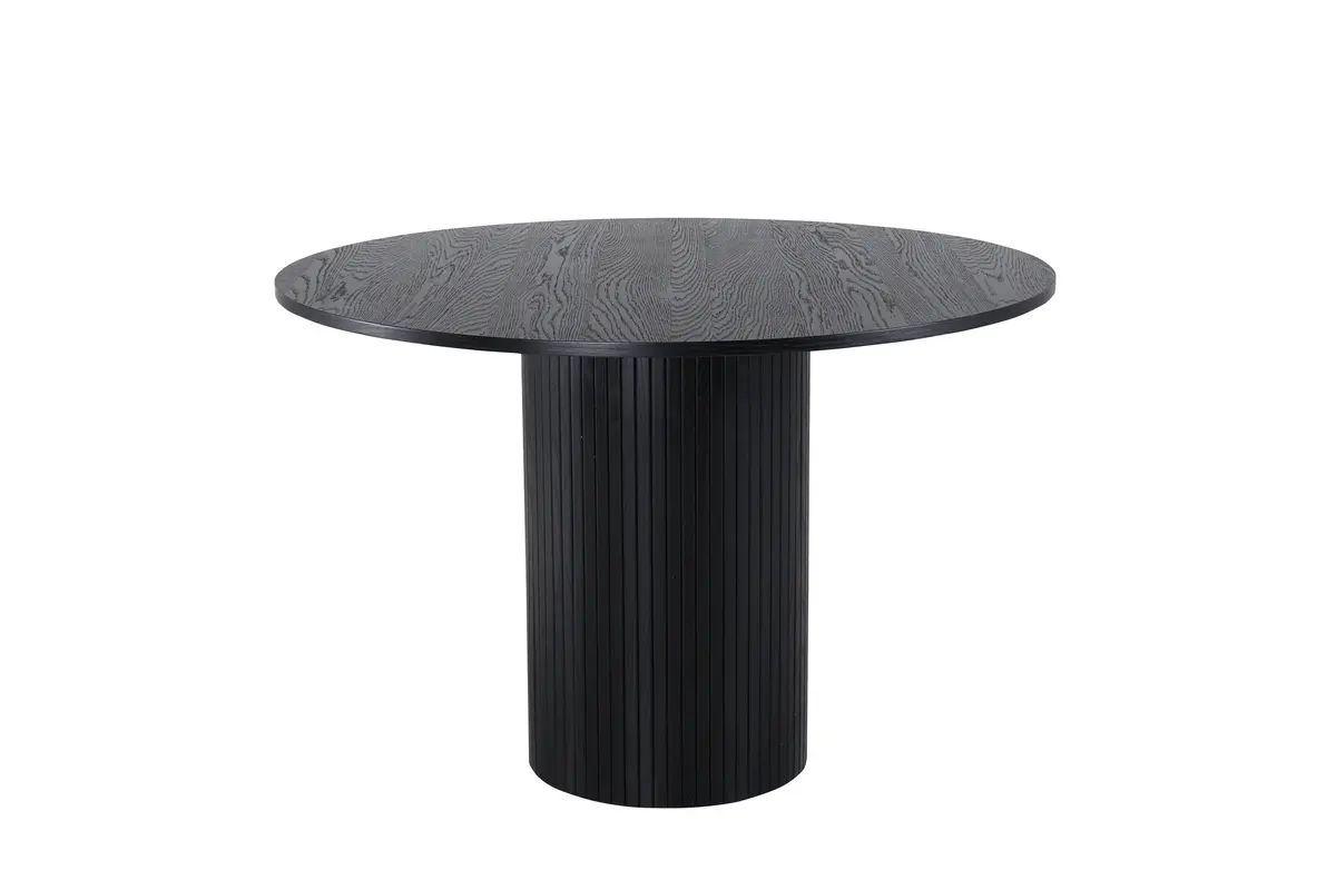VENTURE DESIGN Bianca spisebord, rundt - svart finer (Ø110)