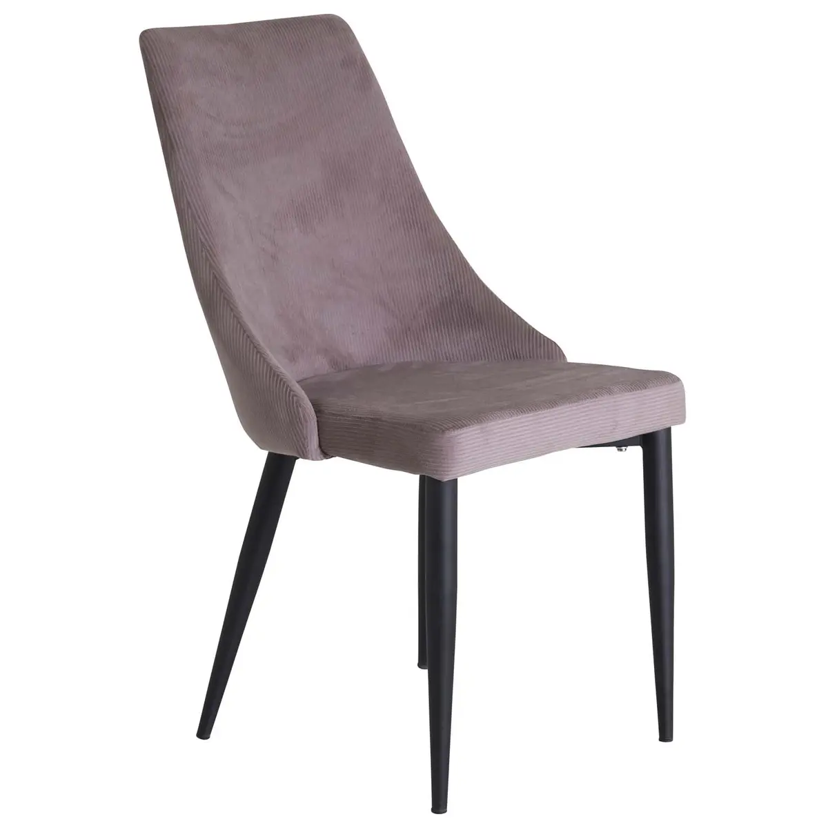 VENTURE DESIGN Leone spisebordstol, med armlener - støvete rosa fløyel og svart metall