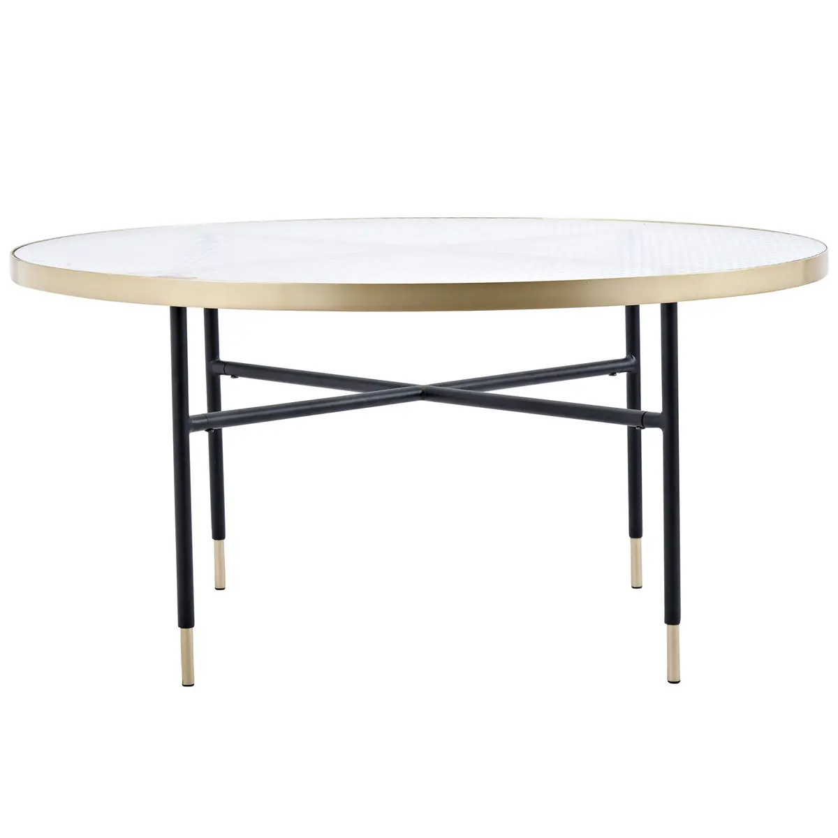 VENTURE DESIGN Bubbles salongbord - glass og metall (Ø98)