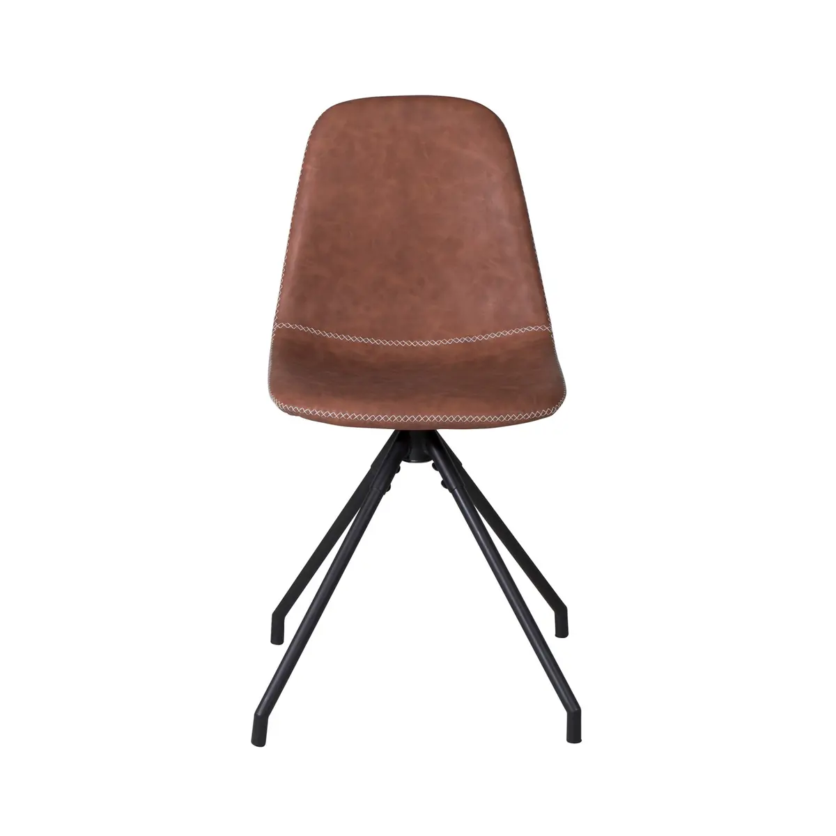VENTURE DESIGN Polar spisestuestol med svingfunksjon - brun PU og sort metall