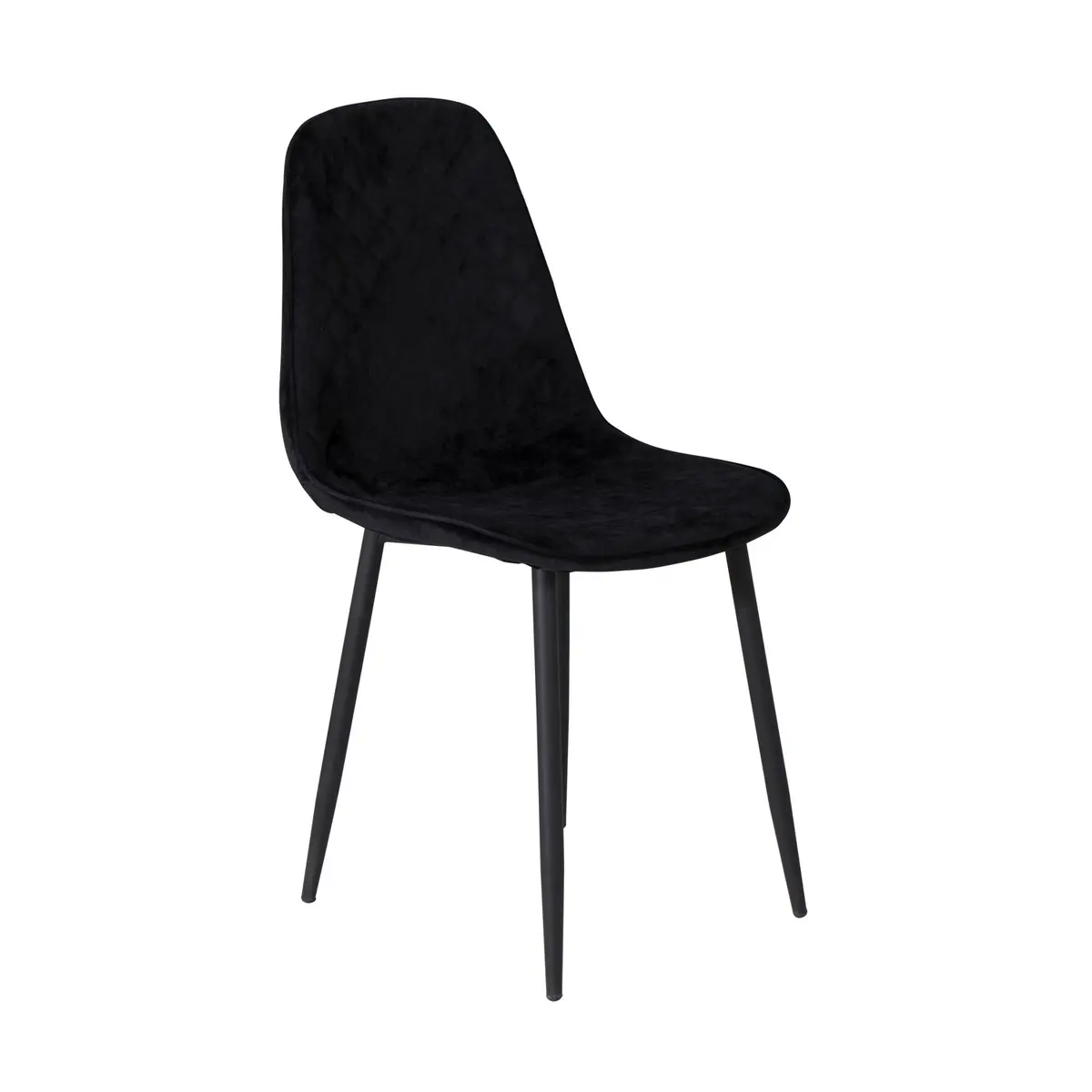 VENTURE DESIGN Polar Diamond spisestol - svart velour og svart metall