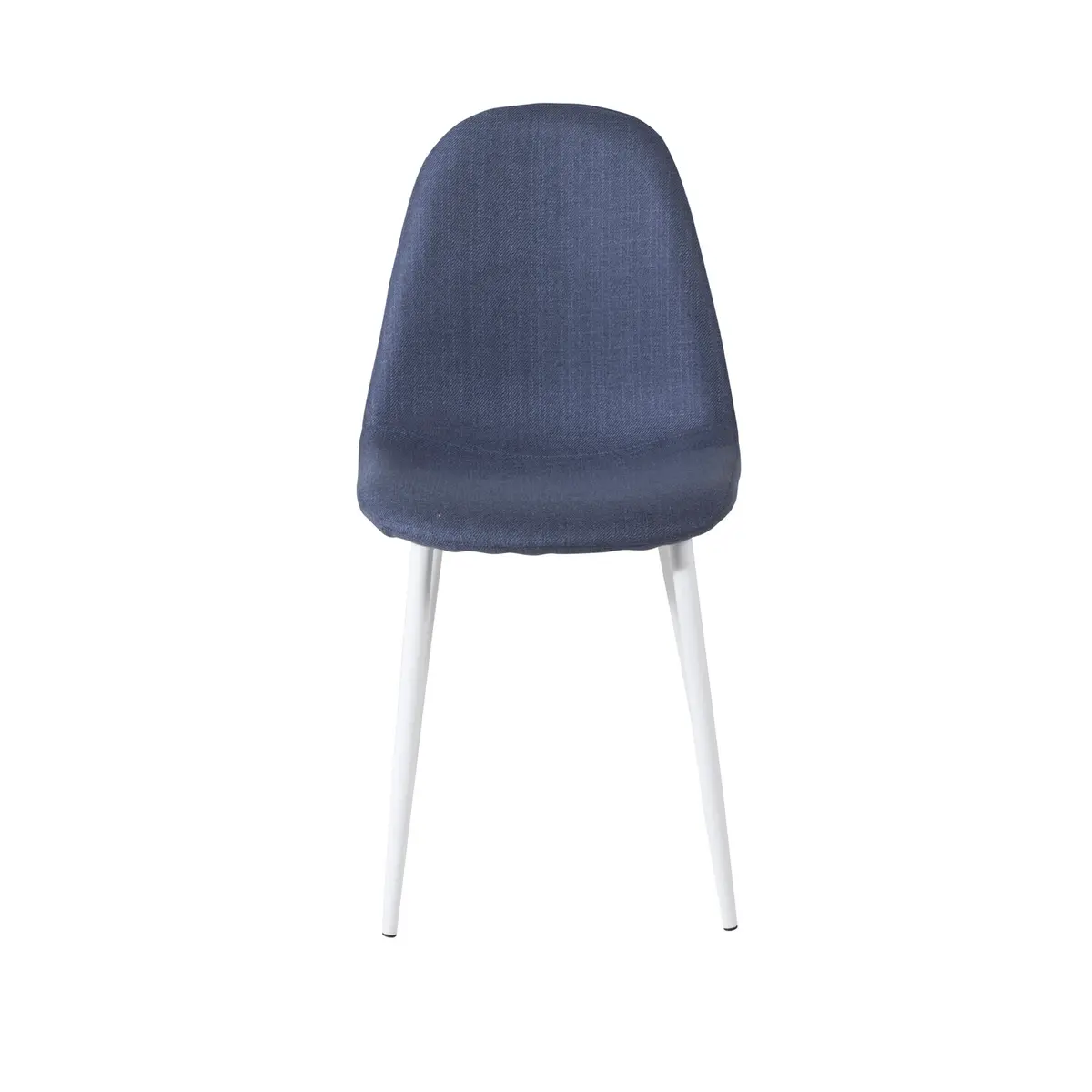 VENTURE DESIGN Polar spisestuestol - blå polyester og hvitt metall