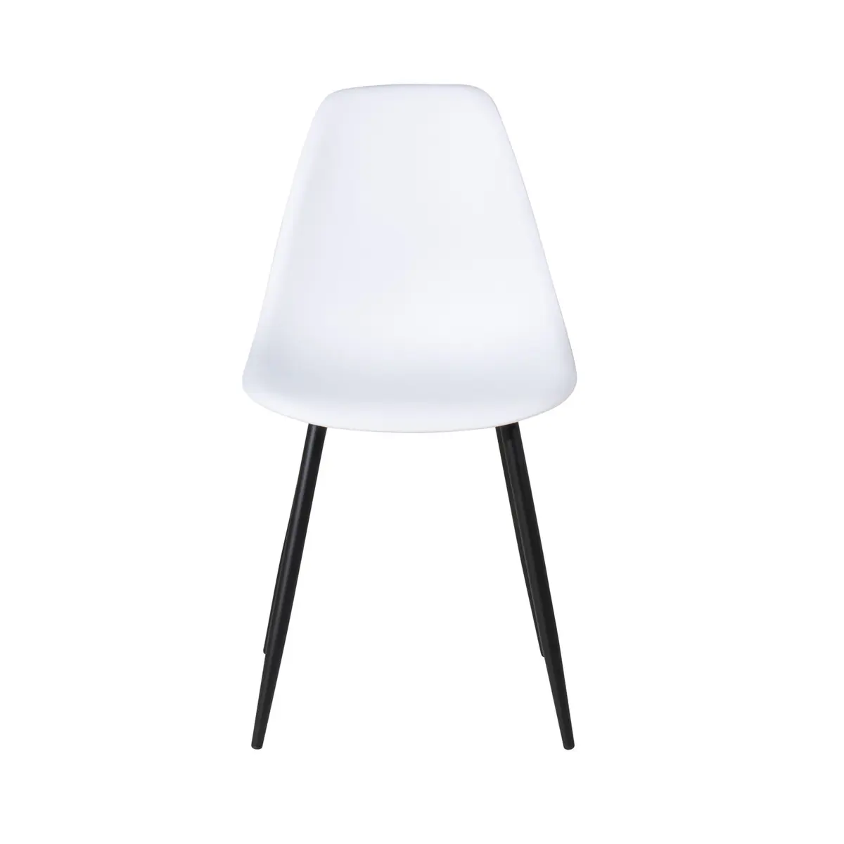 VENTURE DESIGN Polar Plastic spisestuestol - hvit plast og sort metall