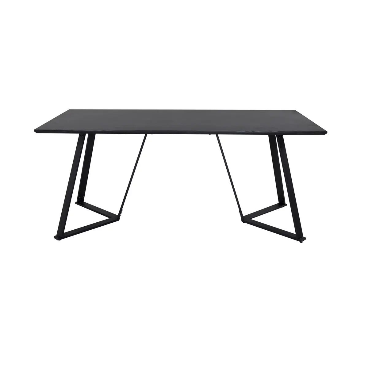 VENTURE DESIGN Marina spisebord - svart MDF og svart metall (180x90)