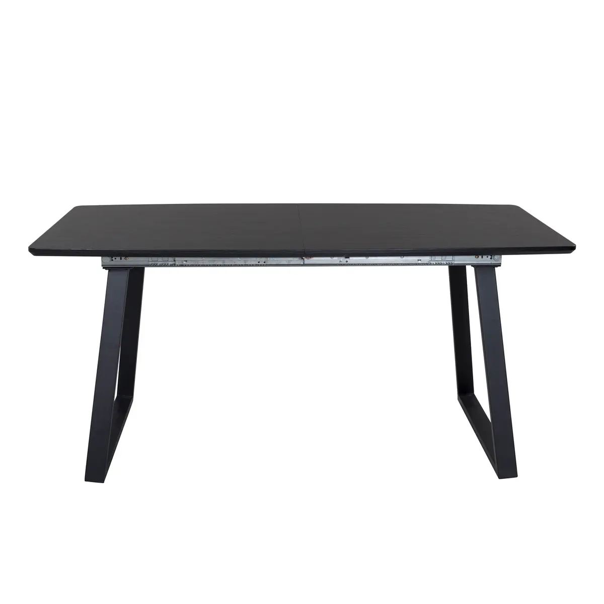VENTURE DESIGN Inca spisebord, med butterfly bordplate - svart MDF og svart metall (160x85)