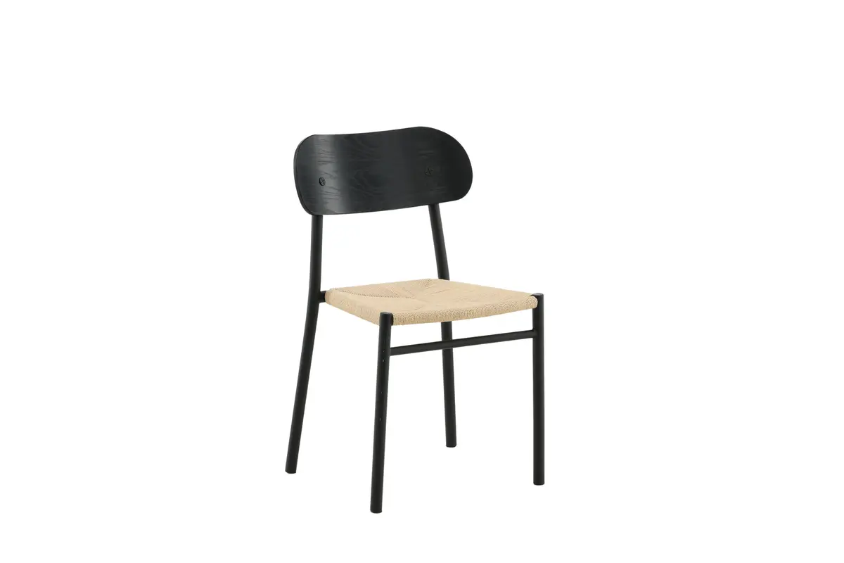 VENTURE DESIGN Polly spisestuestol - rotting og sort MDF med finér/metall