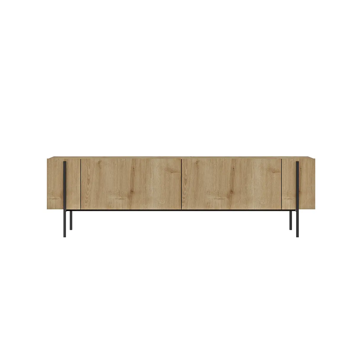 NORDVÄRK Herman TV-bord, med 2 dører - safir eik melamin (160x31,4)