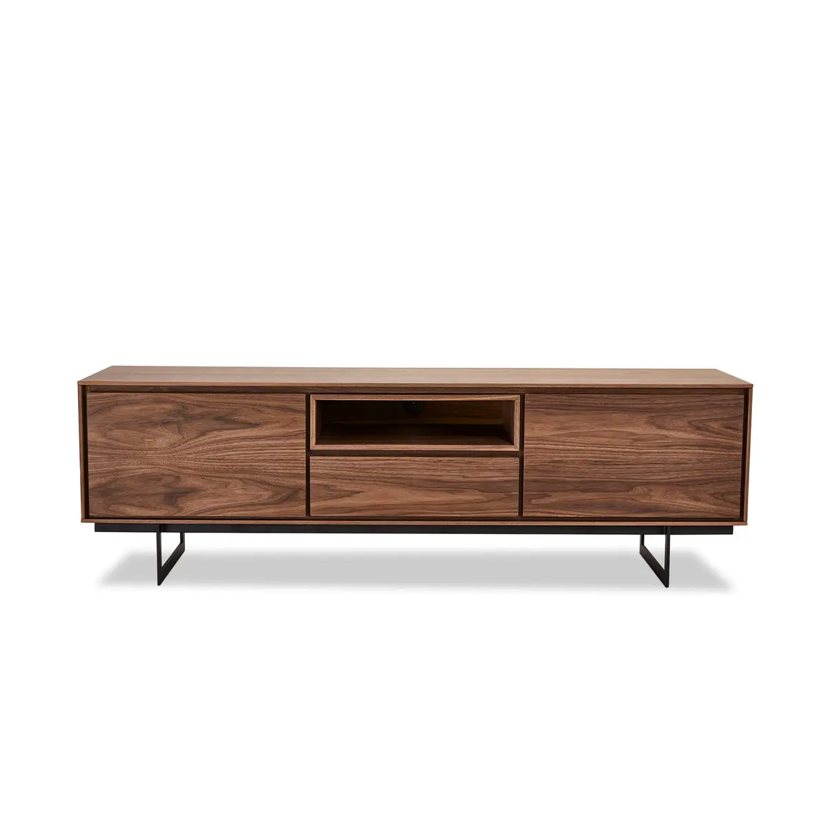 Tokyo TV-bord, w. 2 dører og 1 skuff - brun valnøtt (160x45)