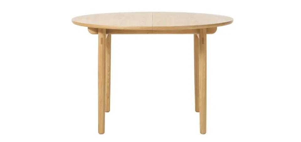 Carno spisebord, med uttrekk - naturlig eikefiner og eik (Ø120)