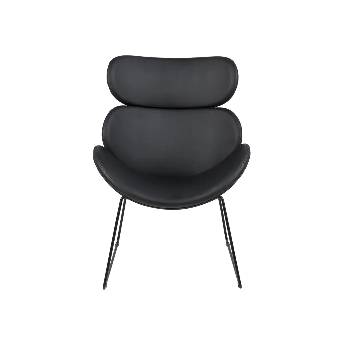 ACT NORDIC Cazar lenestol - sort kunstskinn/metall