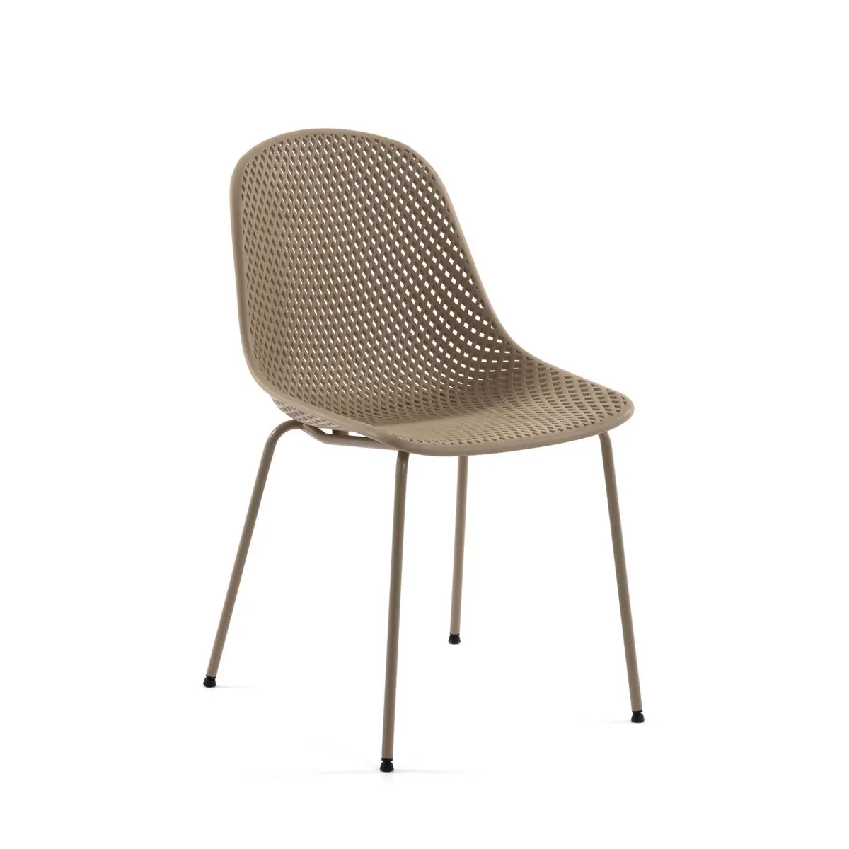 KAVE HOME Quinby spisestol - beige plast og metal