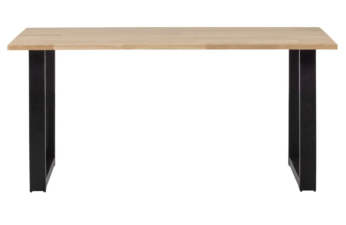 WOOOD Tablo spisebord, rektangulært - naturlig eik og sort stål (180x90)