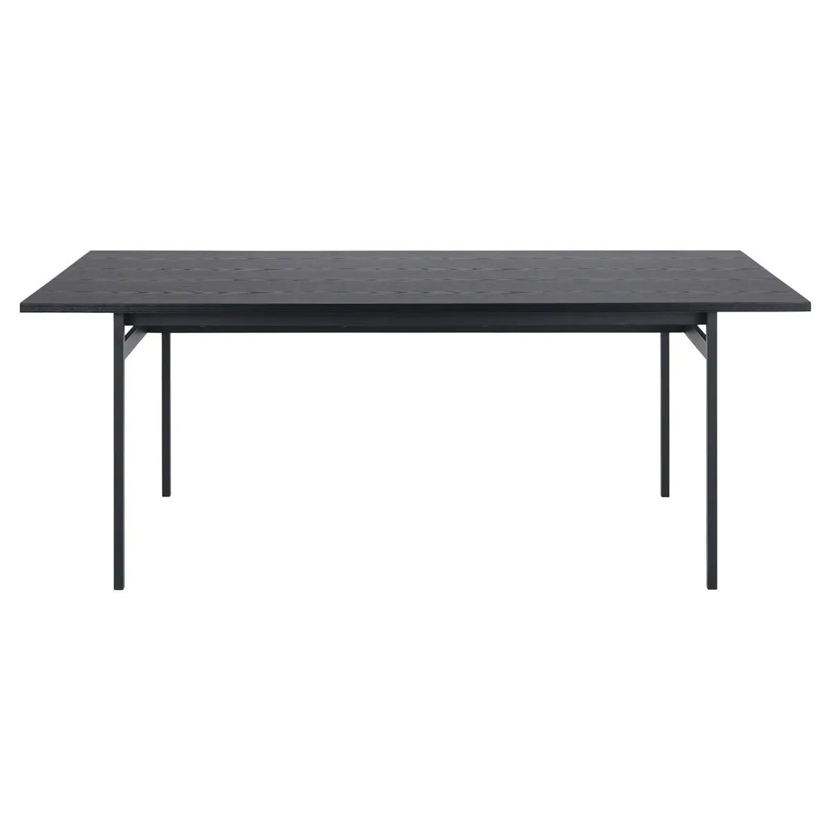 ACT NORDIC Angus spisebord - svart melamin ask og svart metall (200x90)