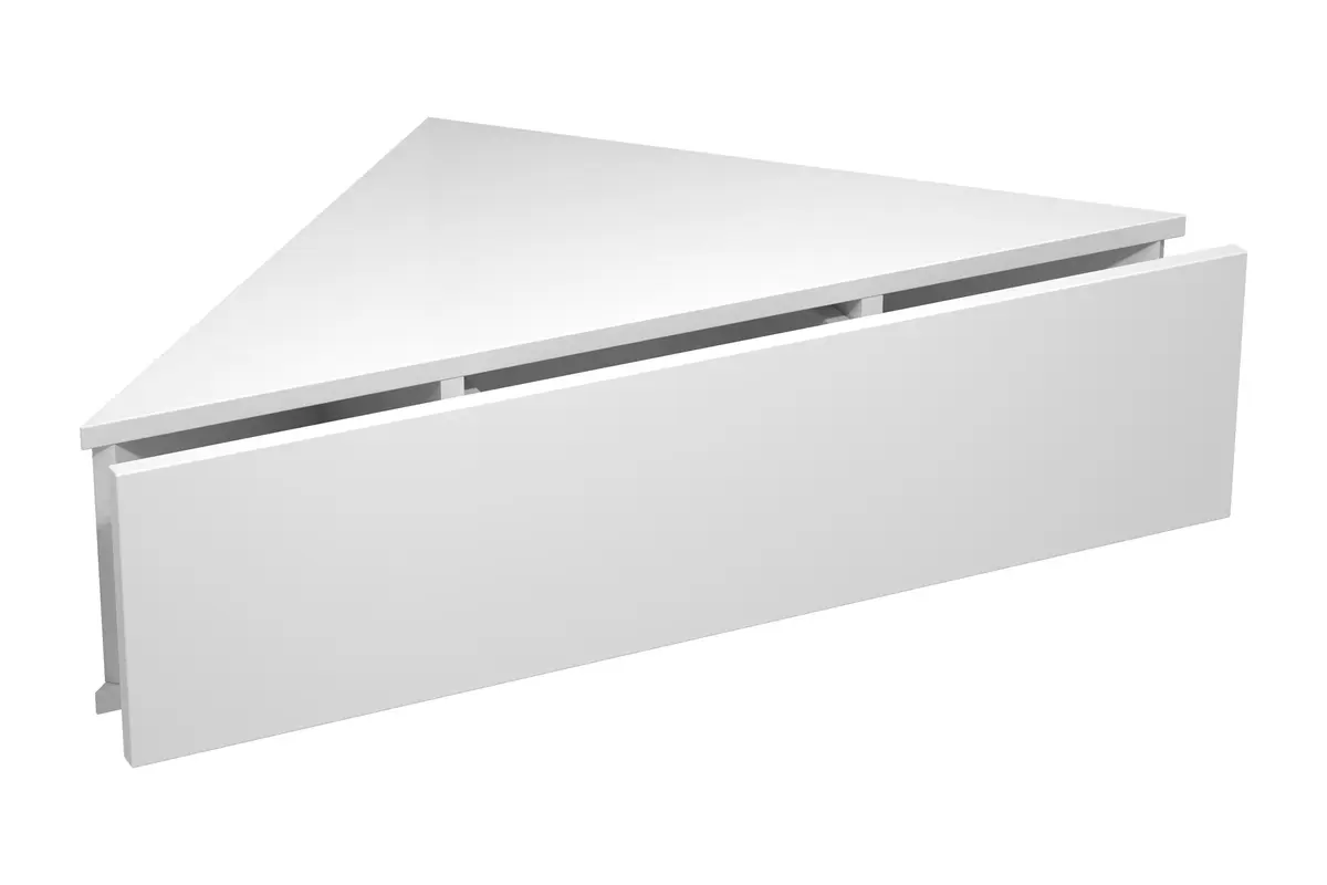 VCM NORDIC Usal S hjørne vegghylle, m. 1 skuff - hvitt tre (60x42,4)