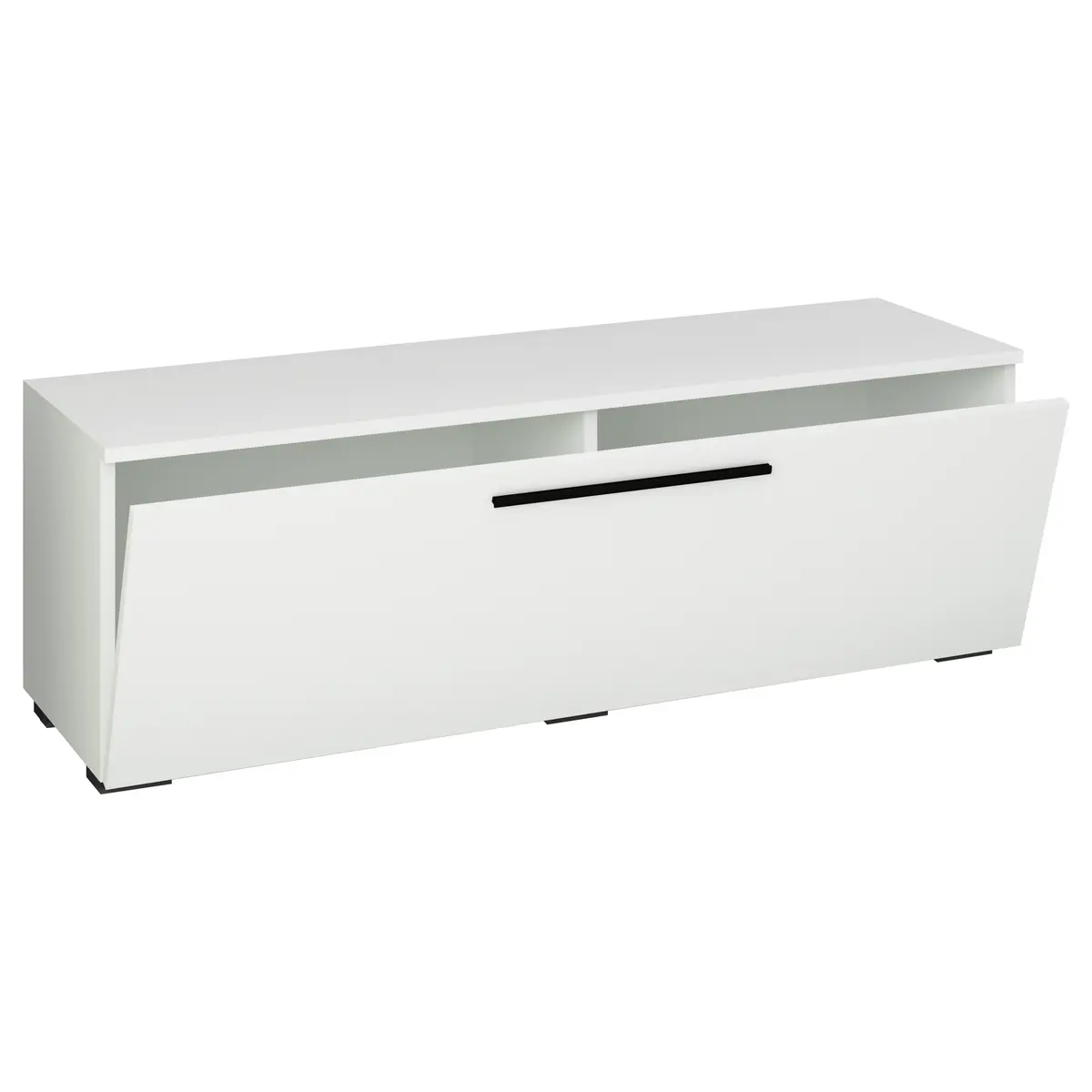VCM NORDIC Arila M TV-bord, m. 1 dør og 2 rom - hvitt tre (115x40)