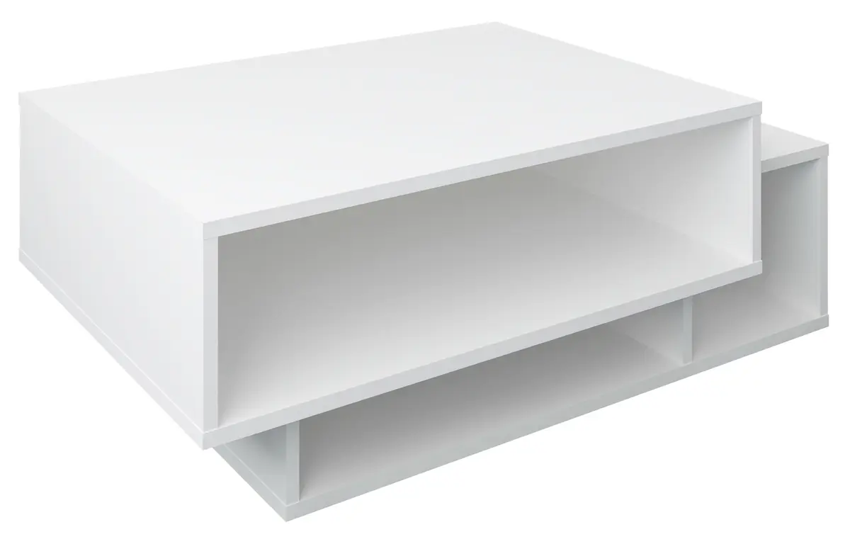 VCM NORDIC Runila sofabord, m. 3 rom - hvitt tre (88x50)
