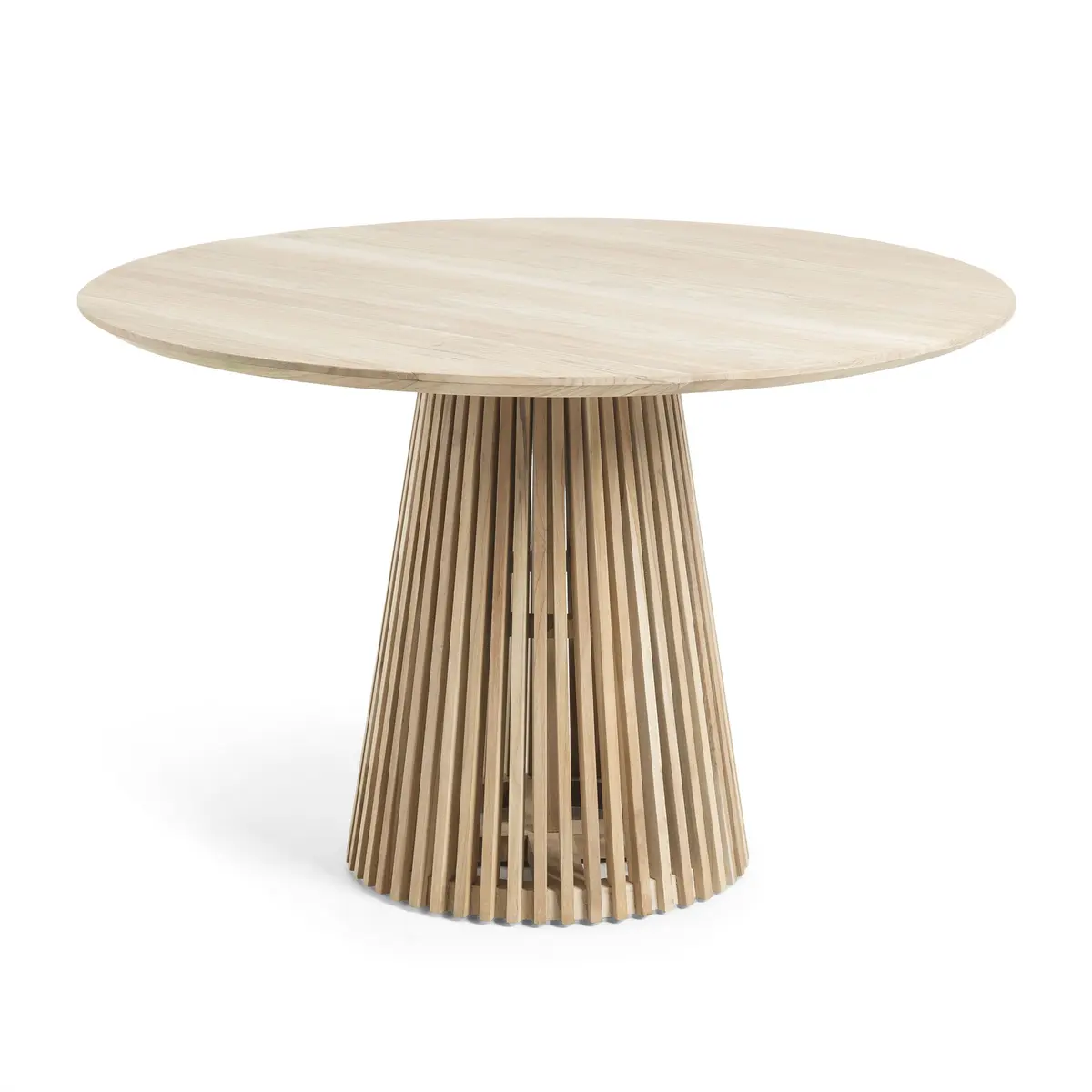 KAVE HOME Irune spisebord - naturlig teak, rundt (Ø120)
