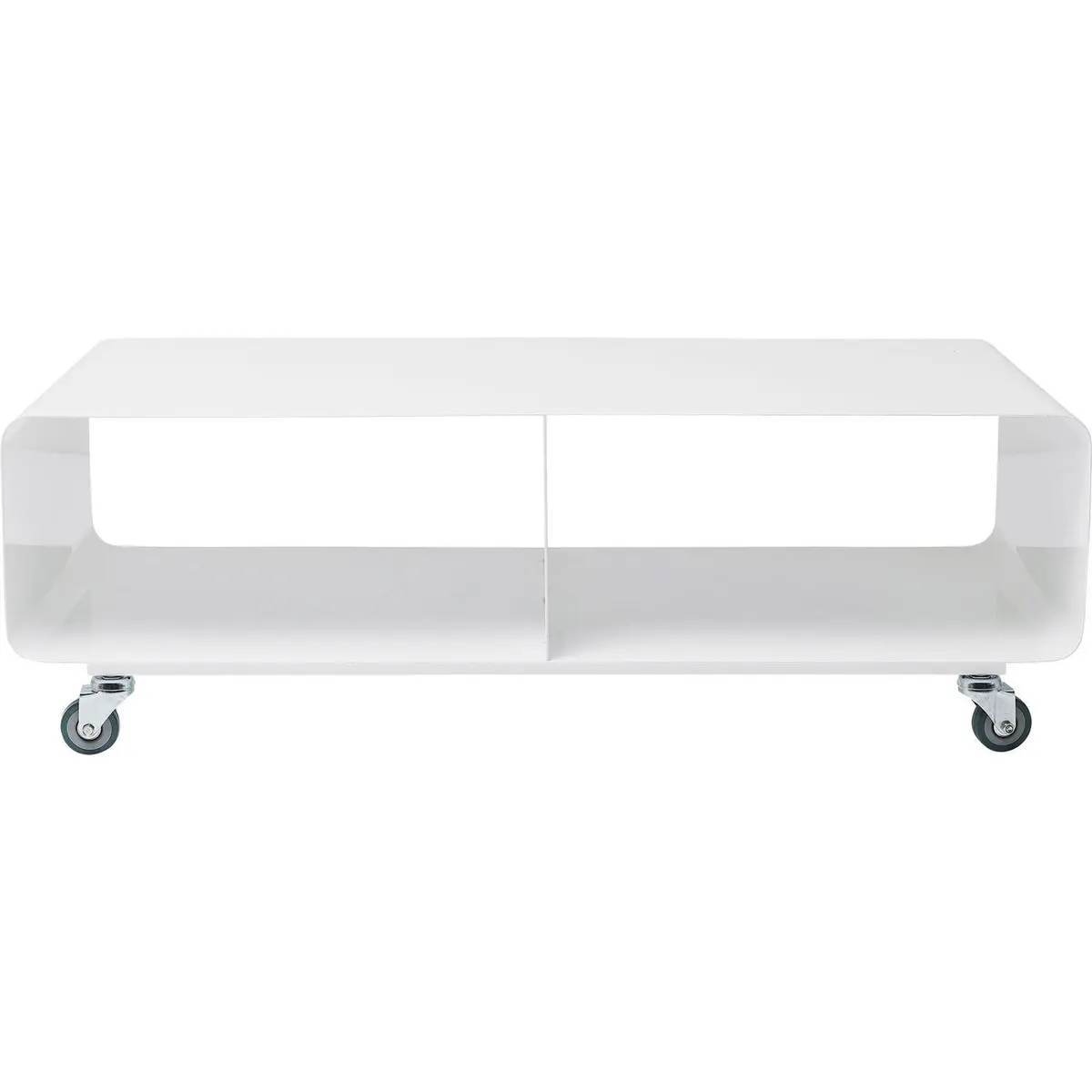 KARE DESIGN Lounge TV-bord, med hjul - hvitt stål (90x42)