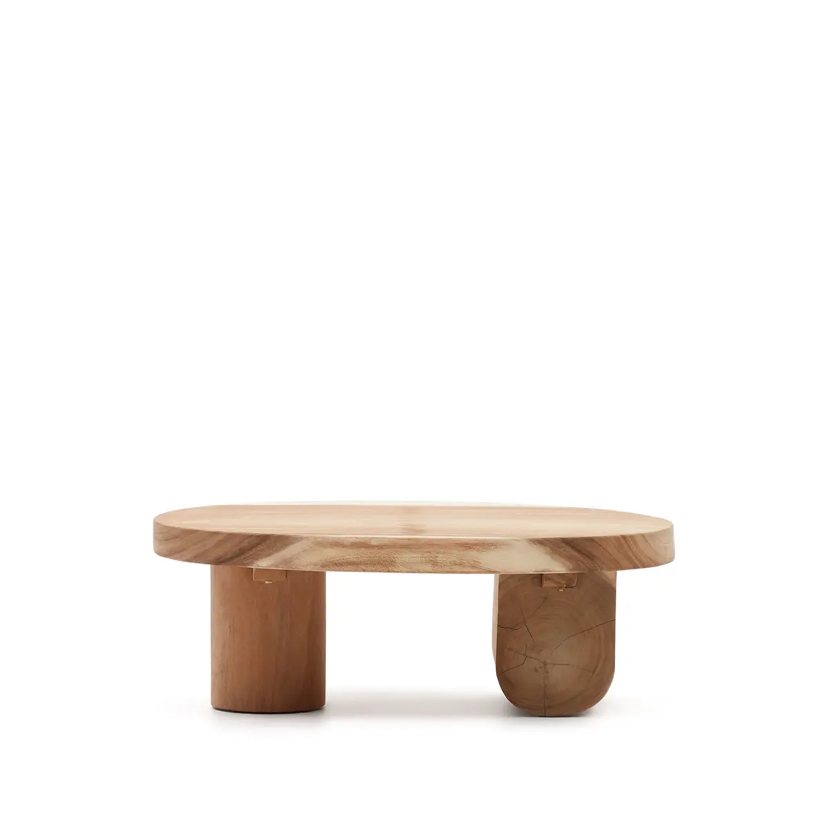 KAVE HOME Mosi salongbord - naturlig mungurtre (Ø90x60)