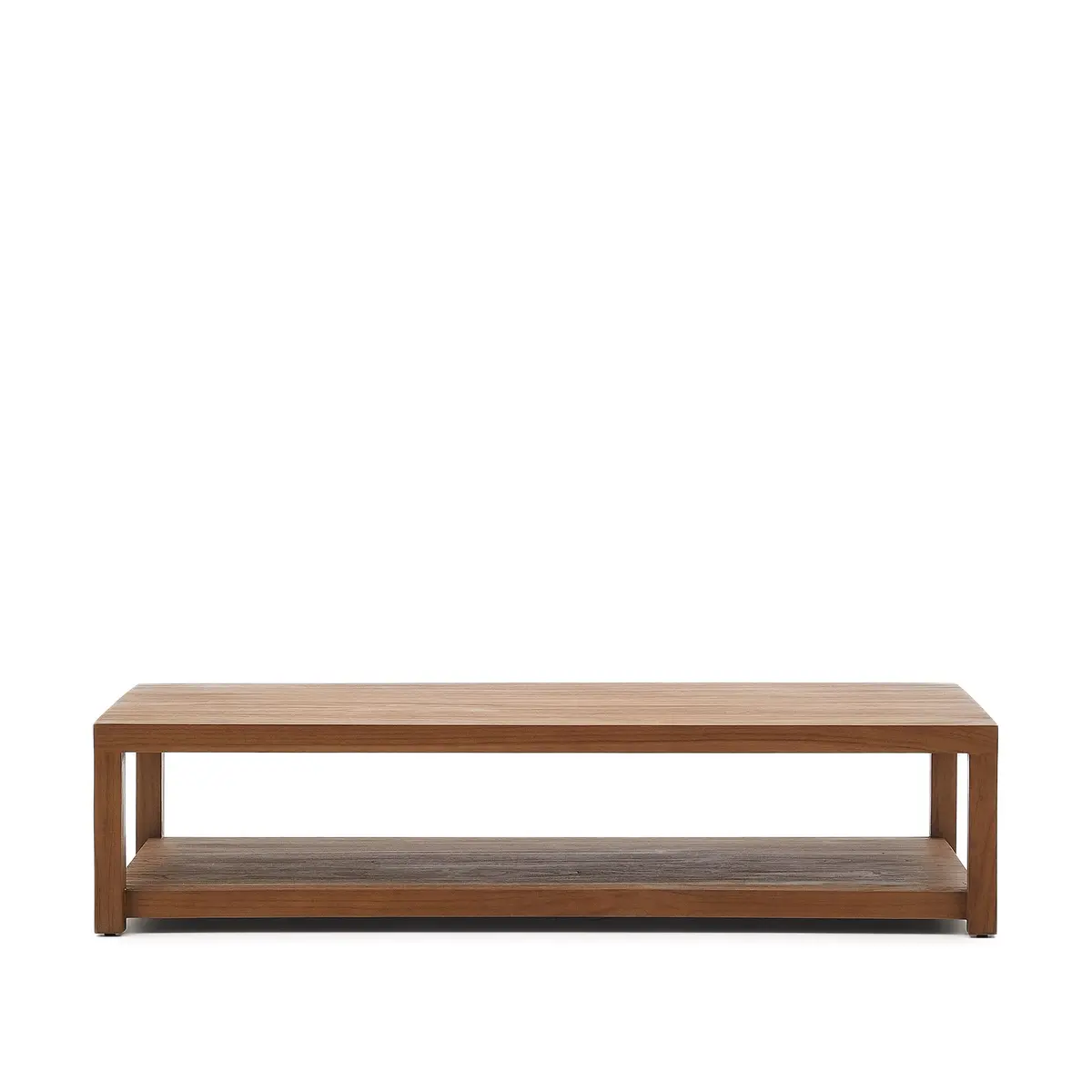 KAVE HOME Sashi sofabord, m. 1 hylle - naturlig teak (150x70)