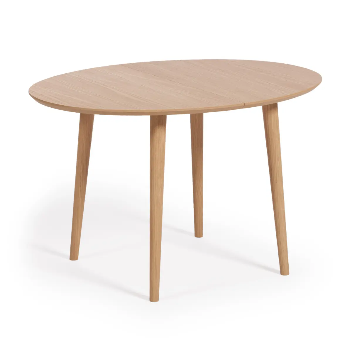 KAVE HOME Oakland spisebord, m. 2 ekstra plater - naturlig eikefiner og naturlig gummitre (120(200)x90)