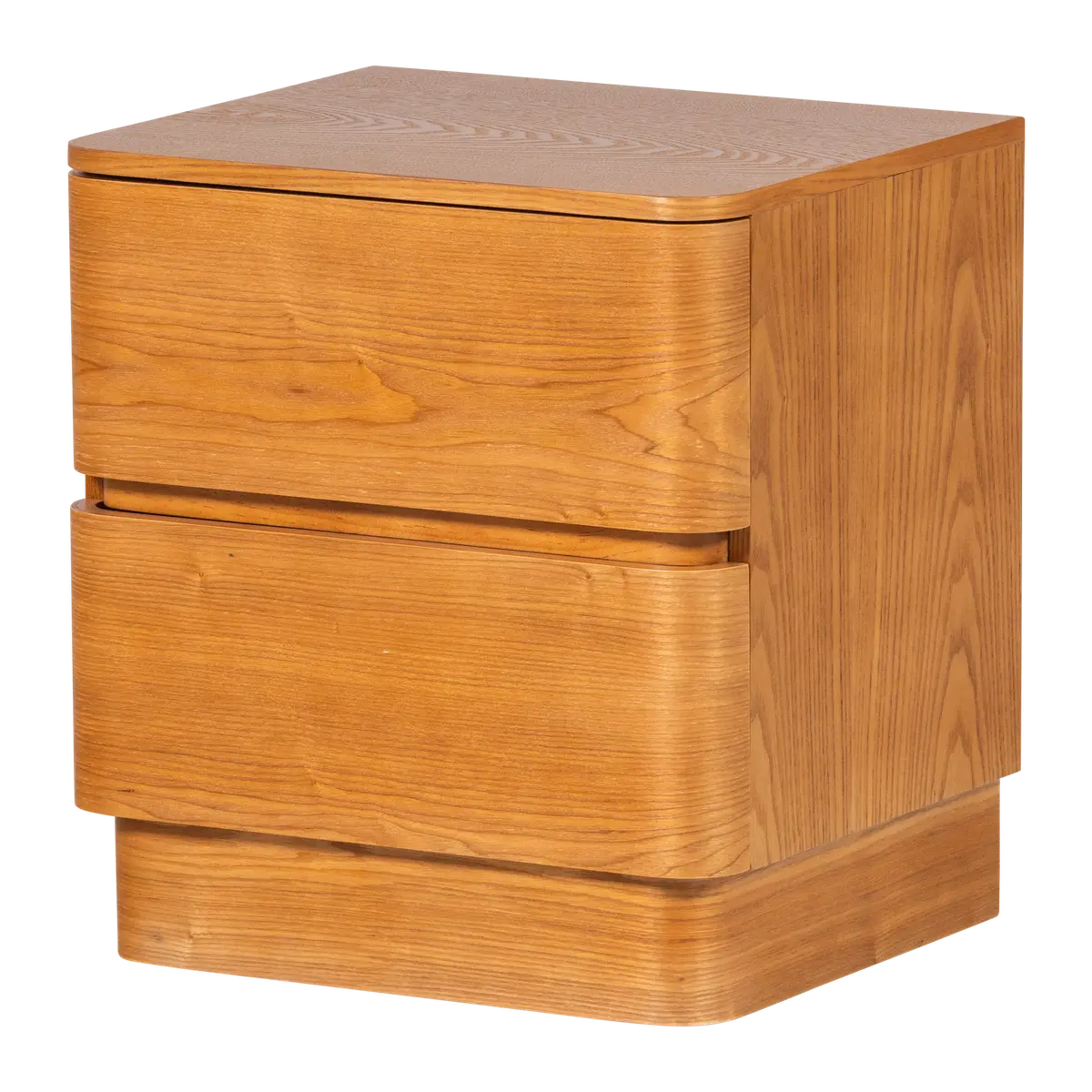 WOOOD Fejo kommode/nattbord, med 2 skuffer, brun MDF (34x40)