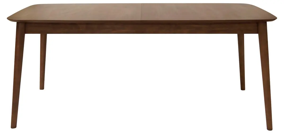 ACT NORDIC Montreux spisebord, med butterfly bordplate - valnøttbrun finer/gummitre (180/219x90)