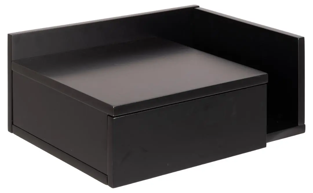 ACT NORDIC Ashlan Square nattbord - svart, tre (MDF)