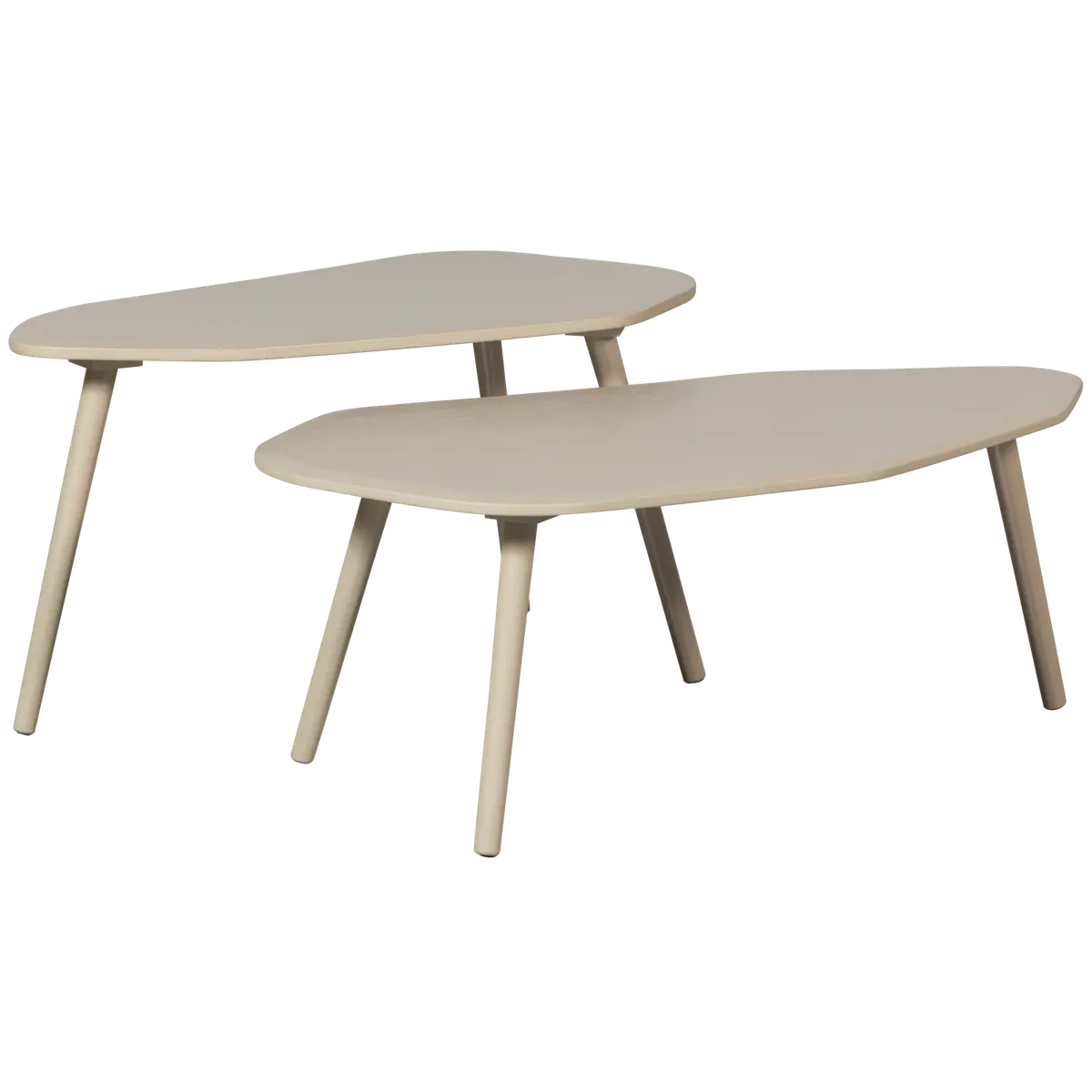 WOOOD Davina sidebord, organisk - grå MDF (sett med 2)