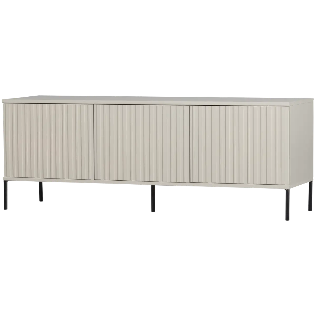 WOOOD Gravure TV-bord, med 3 dører og 3 hyller - grå furu (150x44)