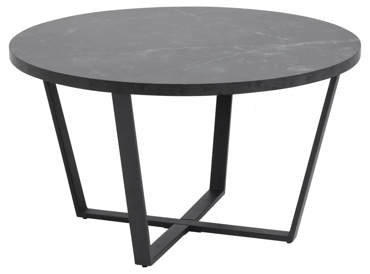 Amst sofabord marmor print svart.