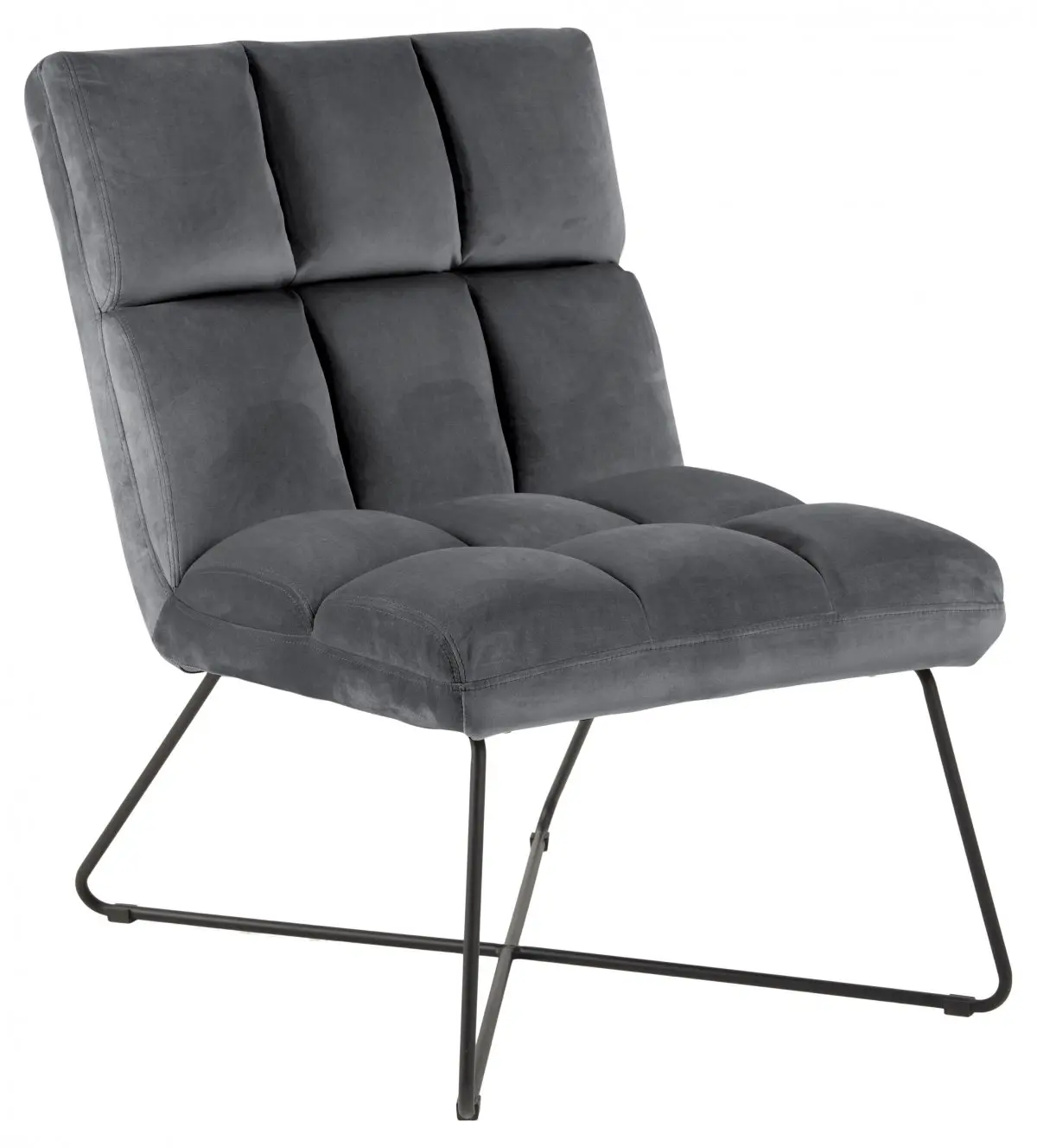 Alba lenestol , lounge stol velour grå.