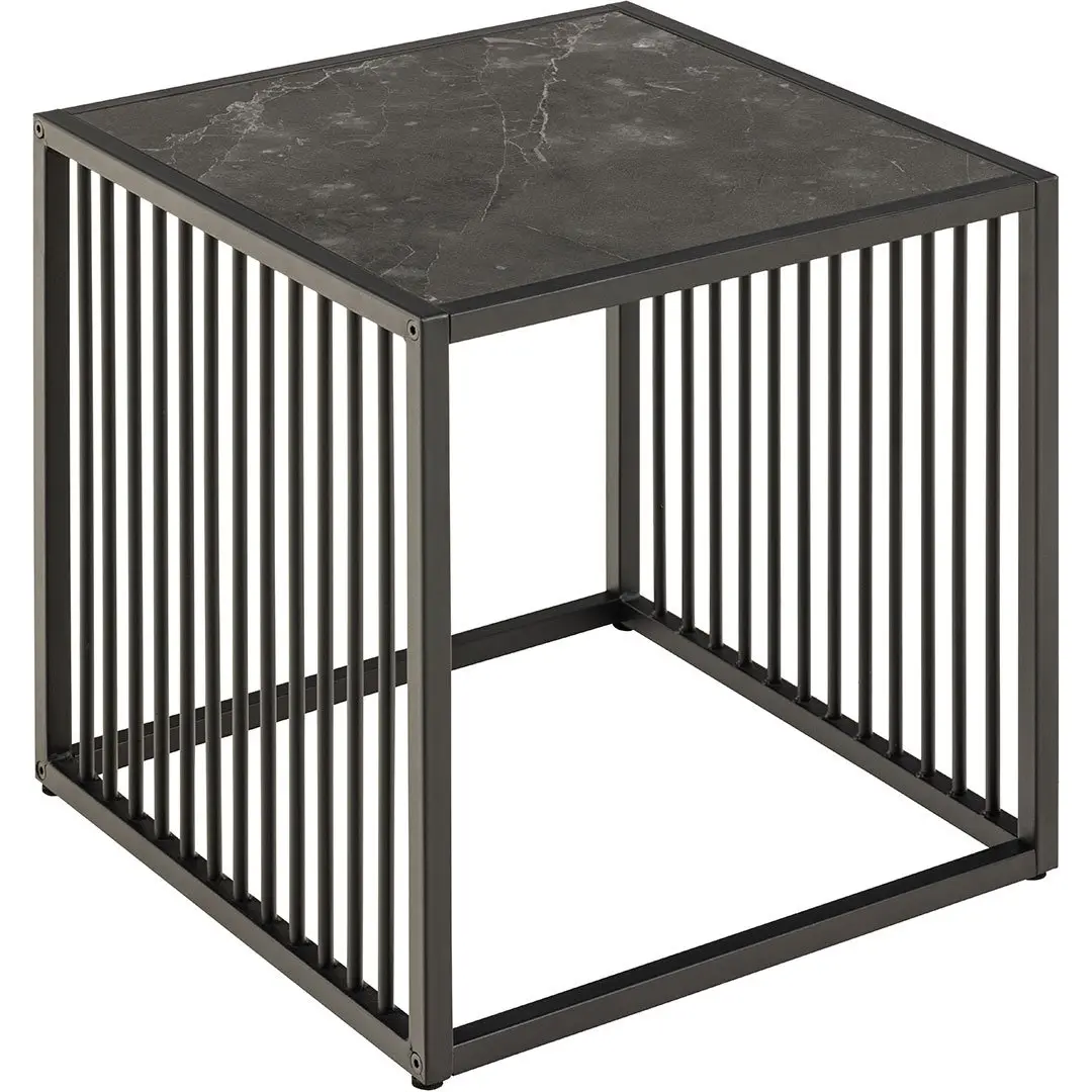 Strington sofabord sidebord marmor dekor svart.