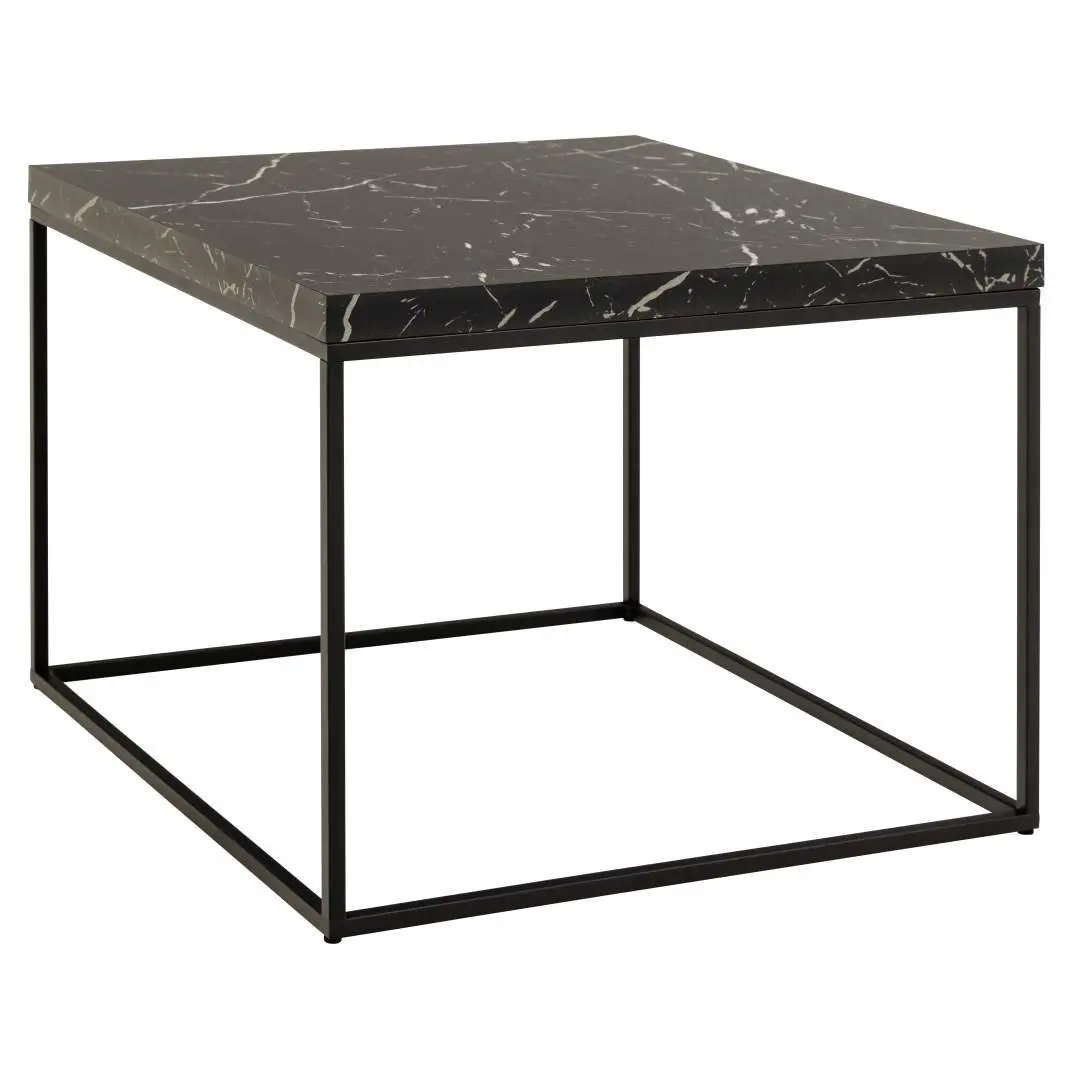 Barossa sofabord 60cm marmor dekor svart.