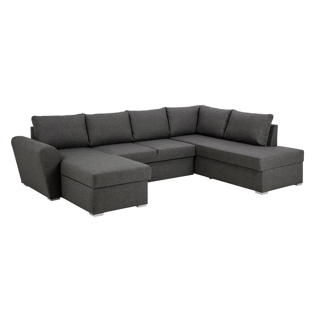 Stan sovesofa med sjeselong, venstre, grå.