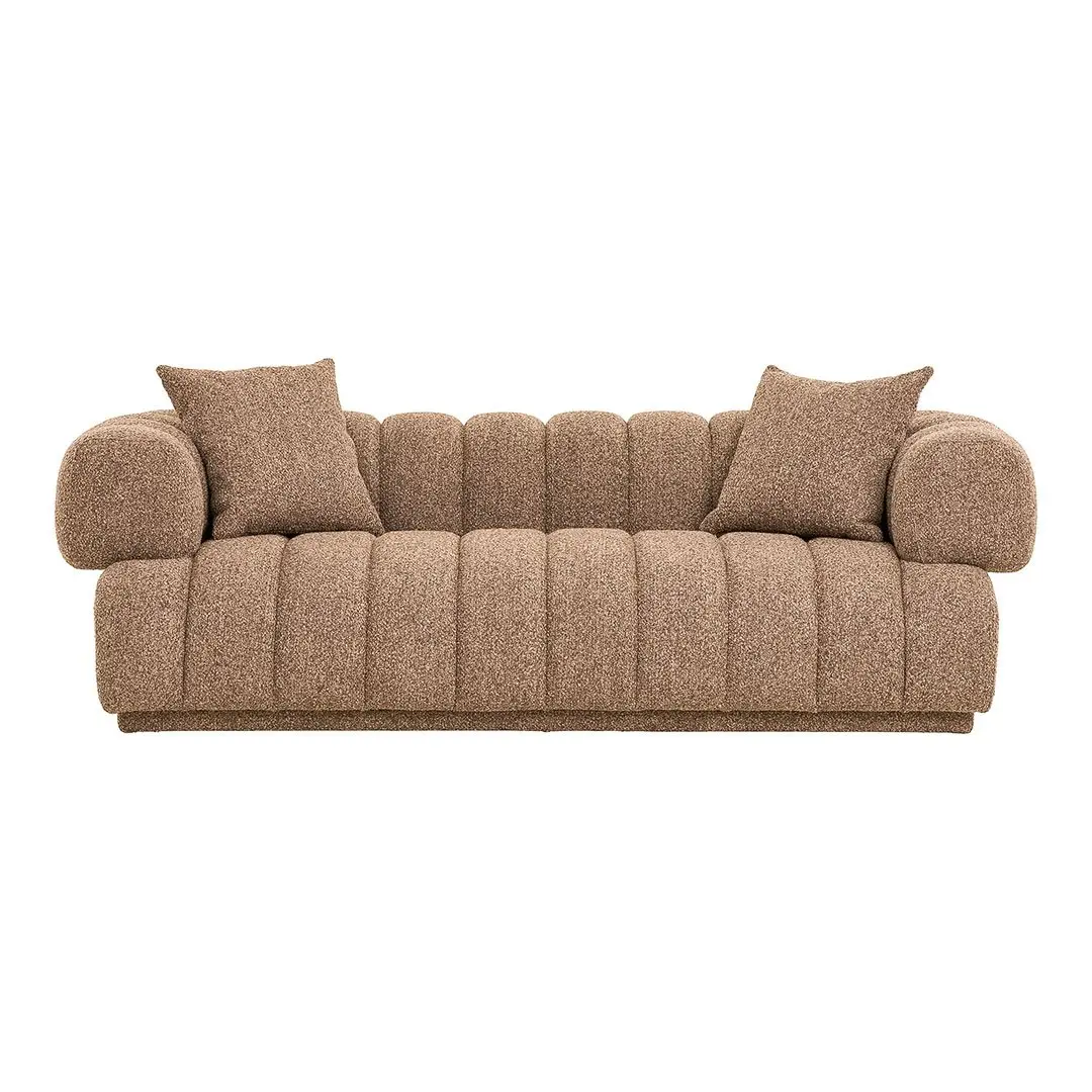 Aurora sofa med 2 puter brun.