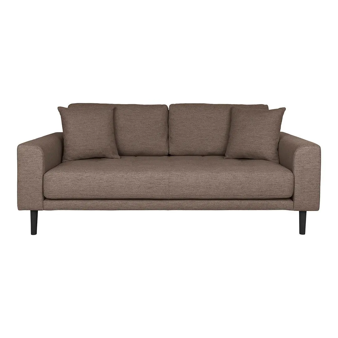 Lido sofa 2,5 pers. med to puter brun.