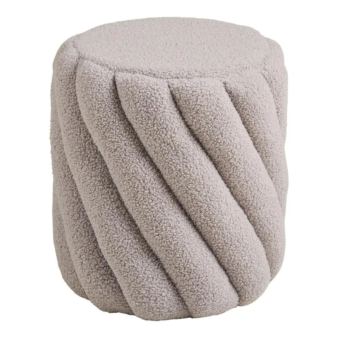 Freja puff Ø38cm grå.