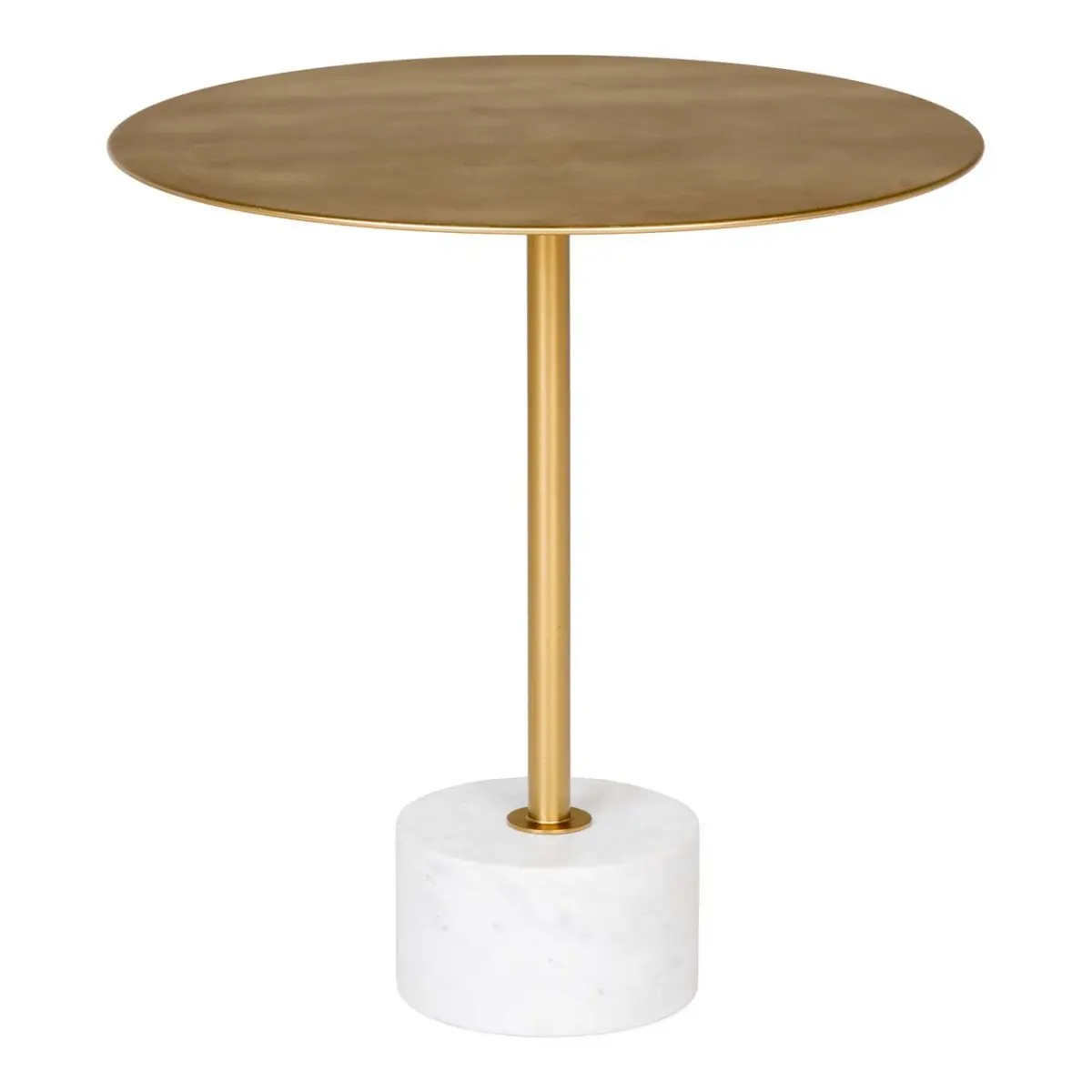 Lecco sofabord , hjørnebord Ø51cm marmor messing, marmor.
