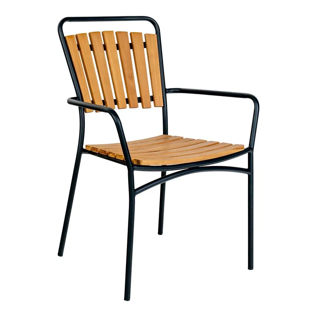 Cleveland hagestol teak,svart.