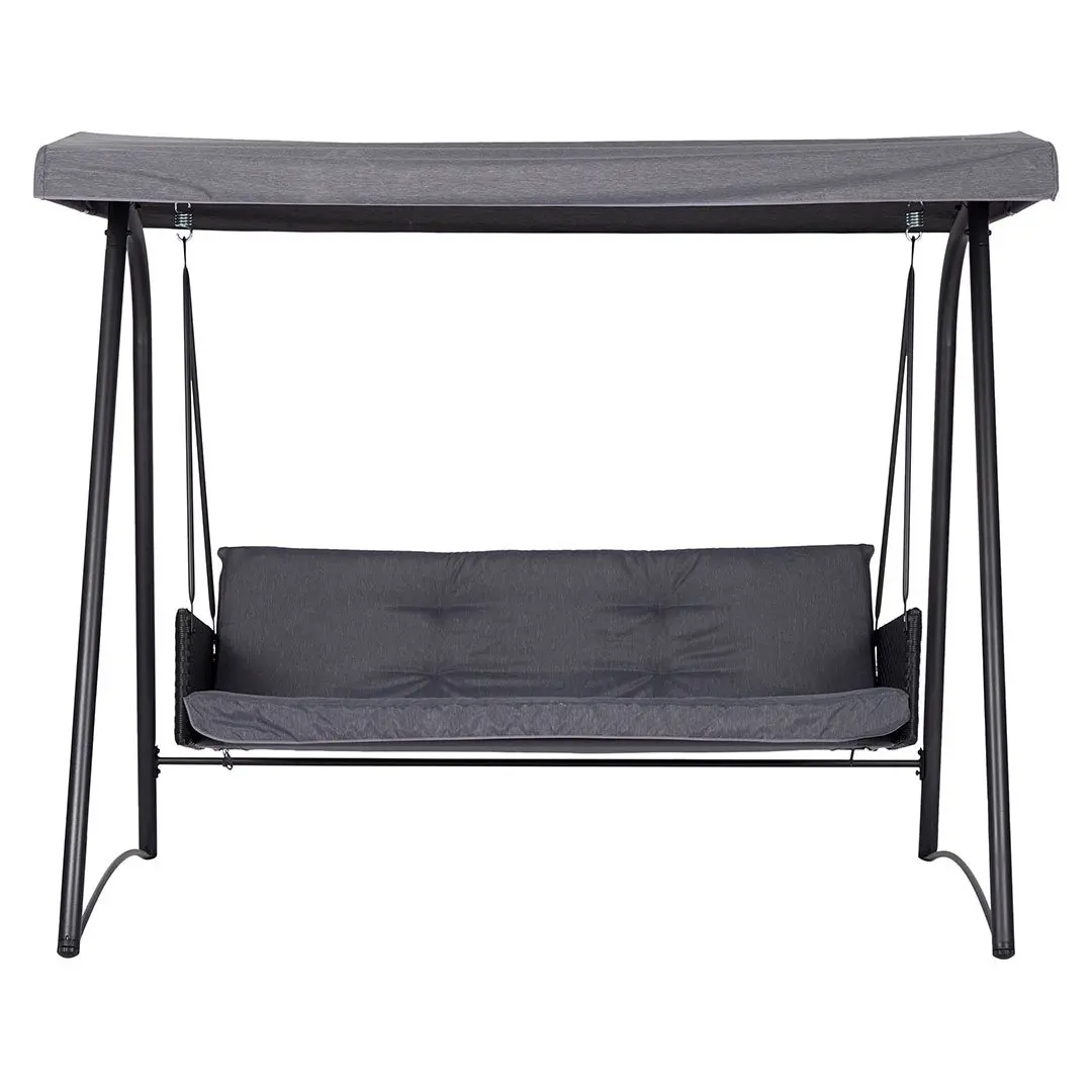 Sanne hengesofa 3 pers. med pute svart, grå.