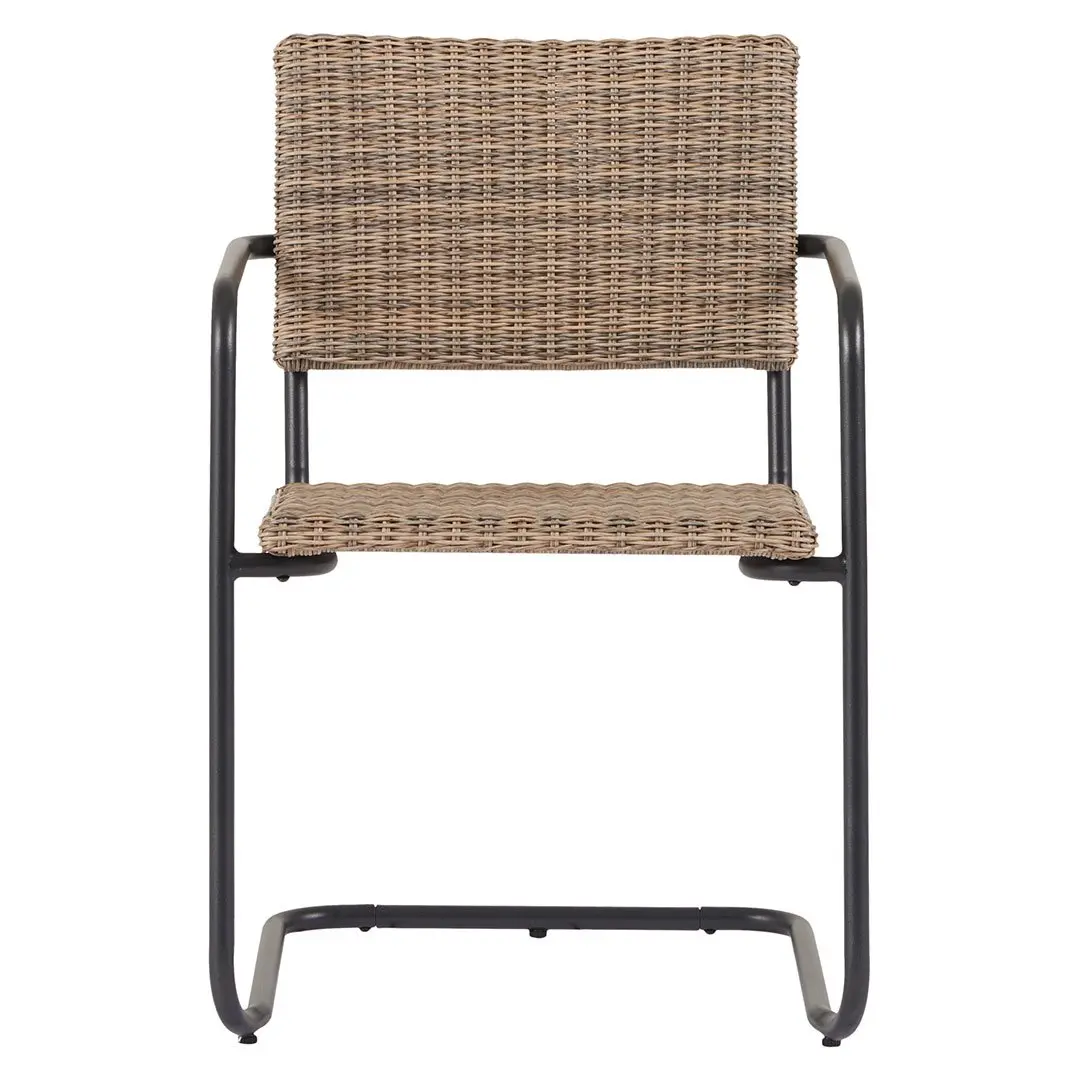 Camille hagestol polyrattan svart, natur.