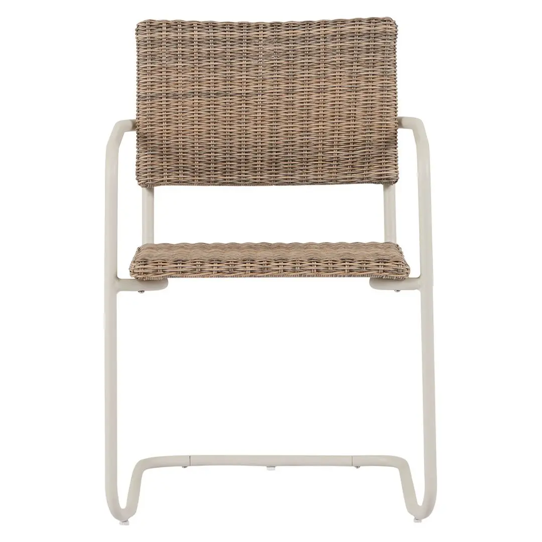 Camille hagestol polyrattan natur, grå.