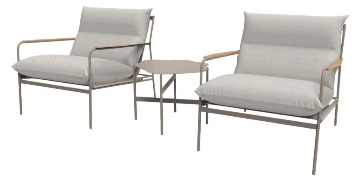 Madison loungesett med puter beige.